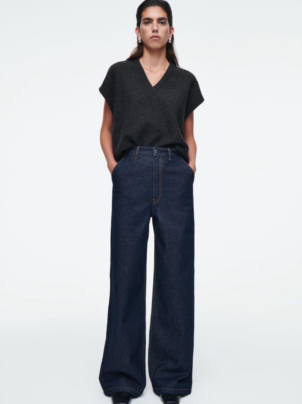 COS Raw Denim Trousers Organic Cotton